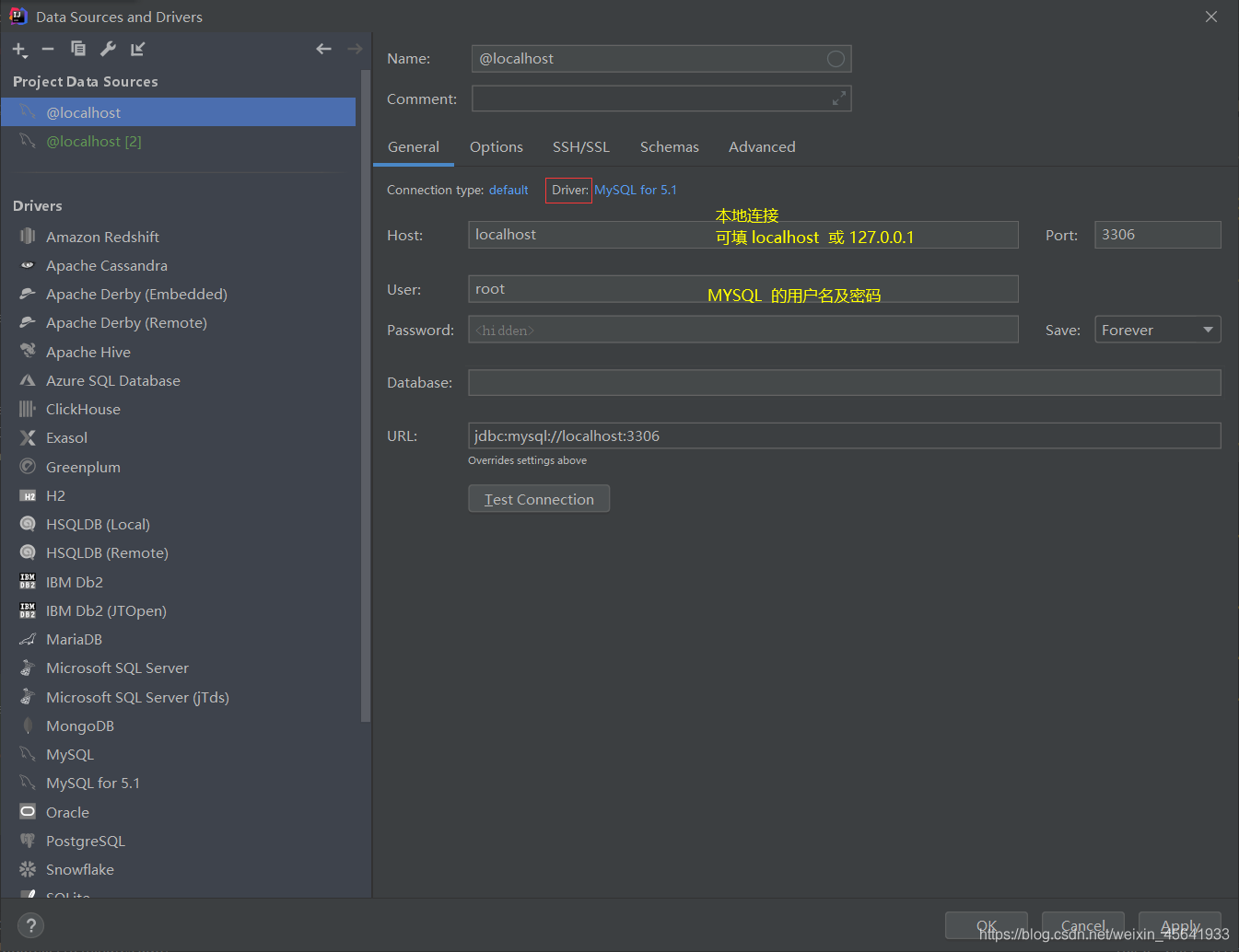 intellij IDEA配置连接Mysql 数据库_idea mysql for 5.1-CSDN博客