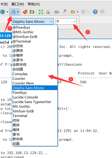 xshell更改背景颜色，解决乱码问题及更改字体及字体大小