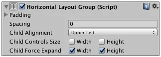 Horizontal Layout Group