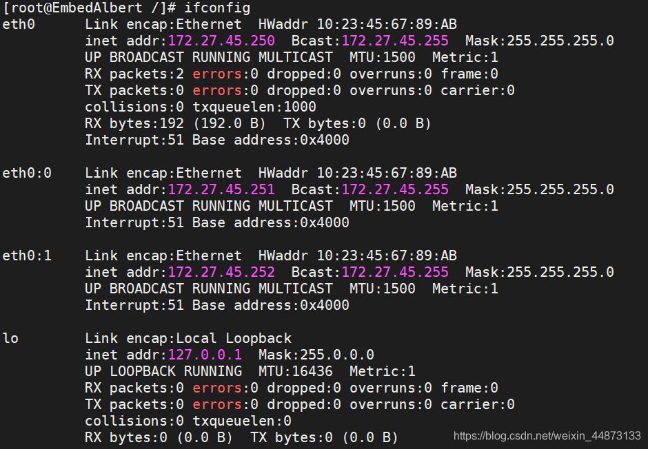 Linux嵌入式(ARM9)设备添加ip地址