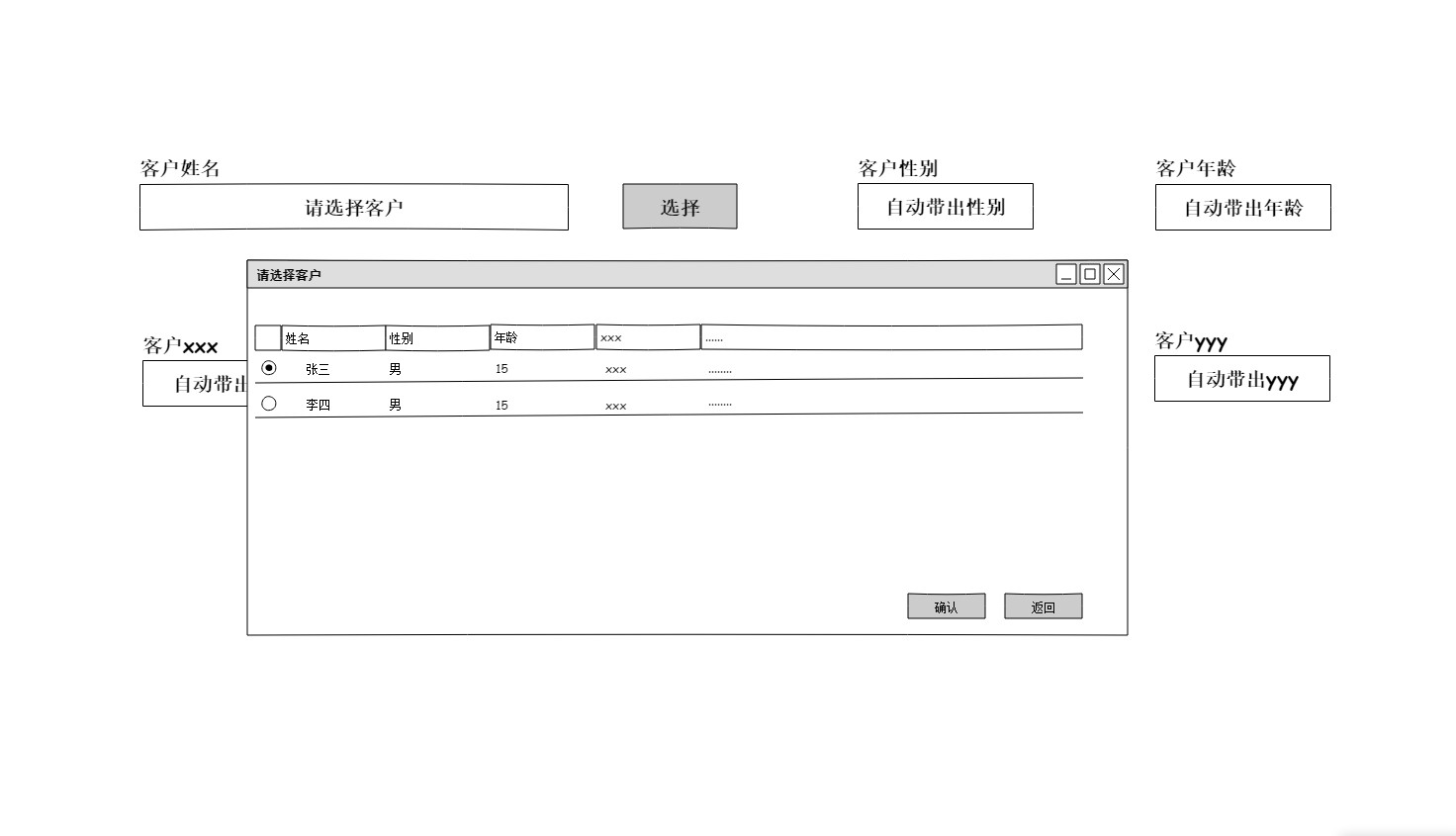 Layui弹框中数据表格中可双击选择一条数据