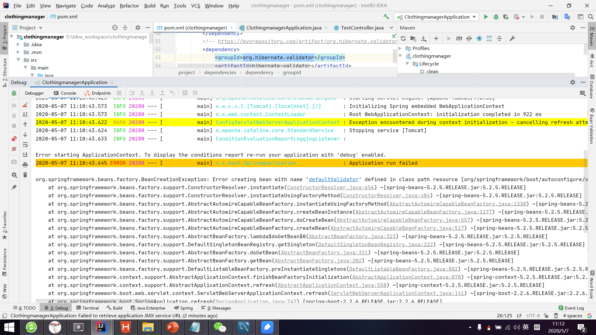 springboot startup error Error creating bean with name'xmlModelPlugin ...