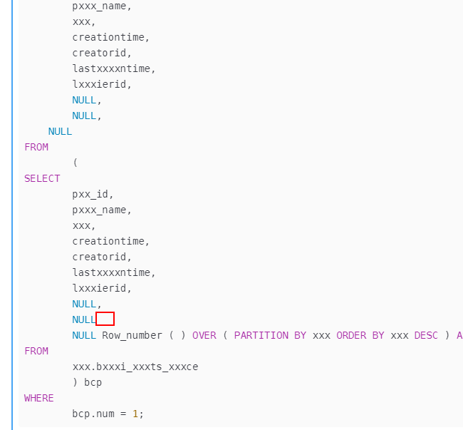 解决： Error while compiling statement: FAILED: ParseException line 23:13 extraneous input ‘(‘ expectin