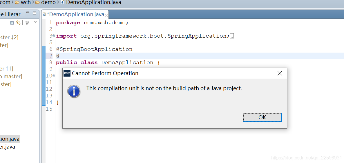 报错:this compilation unit is not on the build path of a Java project-CSDN博客