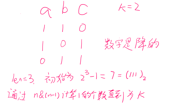 LeetCode 1286. 字母组合迭代器（回溯/位运算）