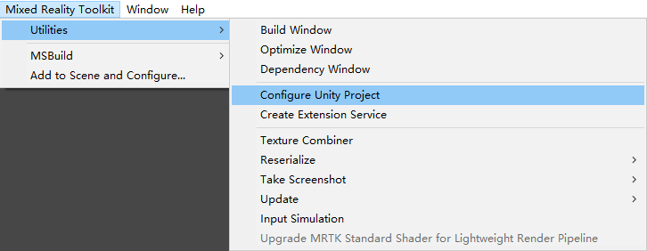 Configure Unity Project