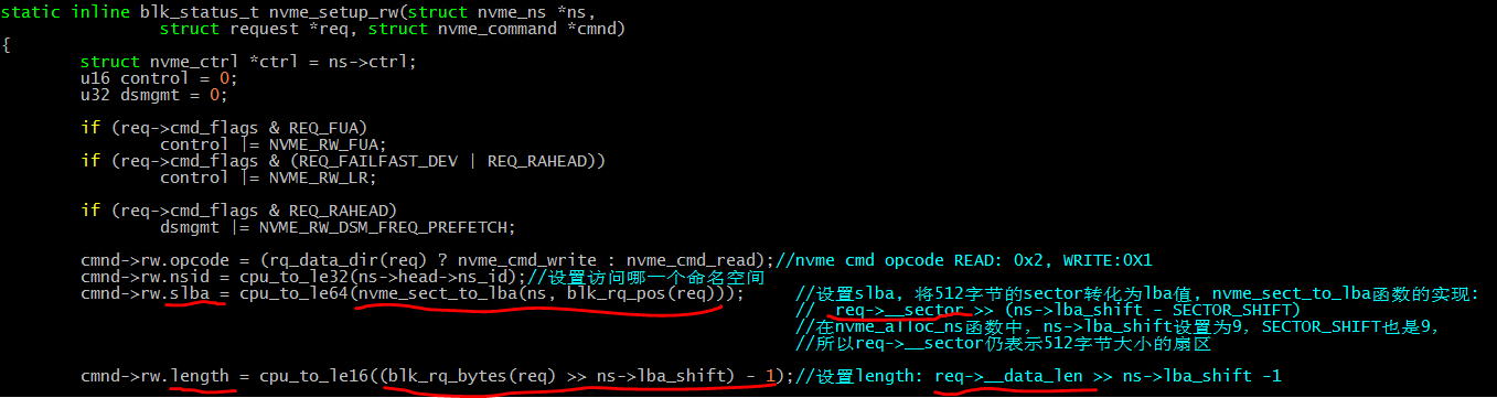 bio sector的计算与块设备lba_request __data_len为0-CSDN博客