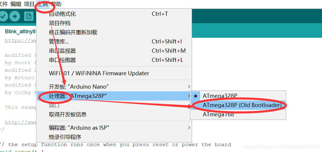 Arduino IDE+_Attiny13/85实践(二) Arduino nano ISP_arduino编程器没有isp-CSDN博客