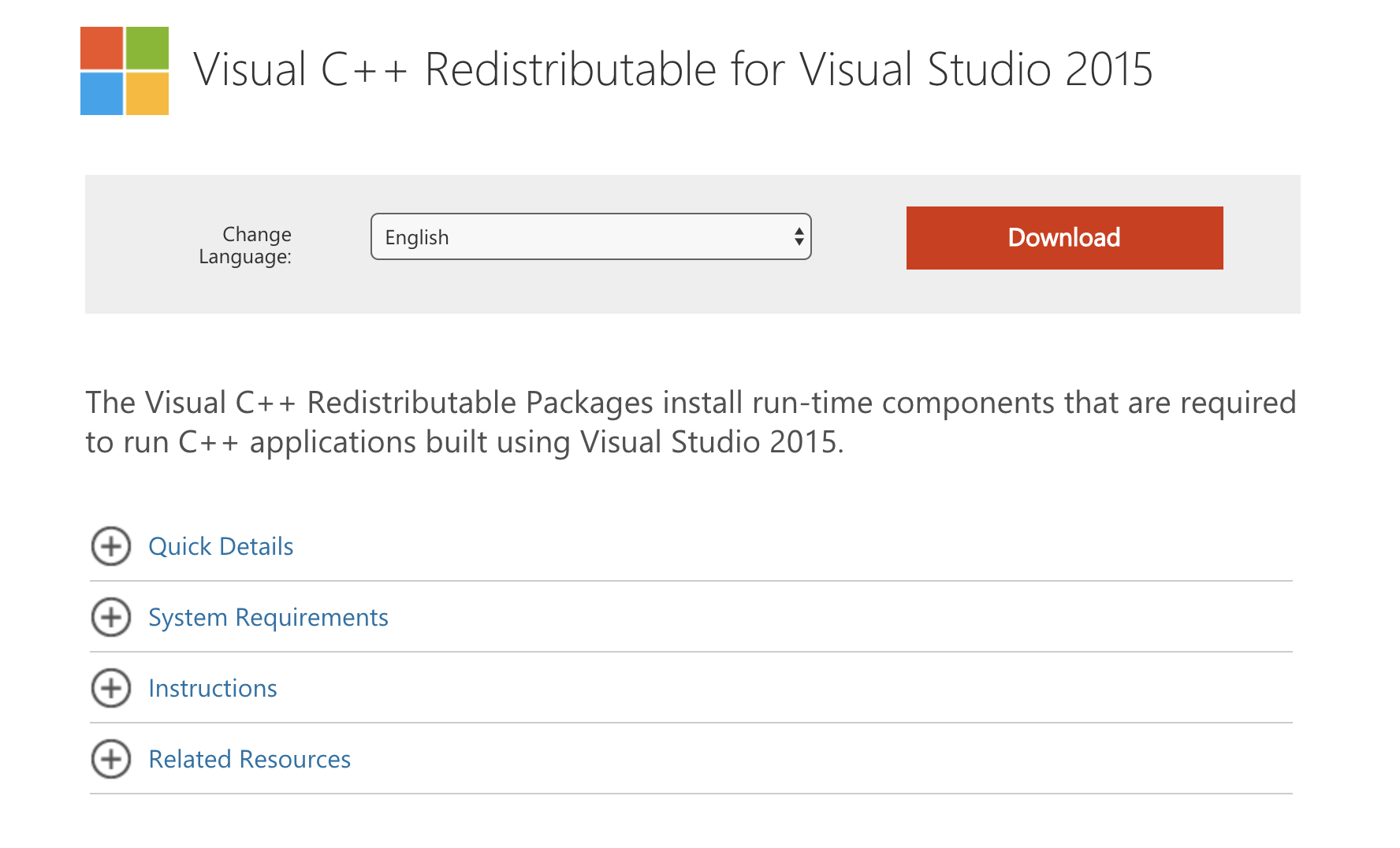 microsoft visual c 2015 runtime directx download