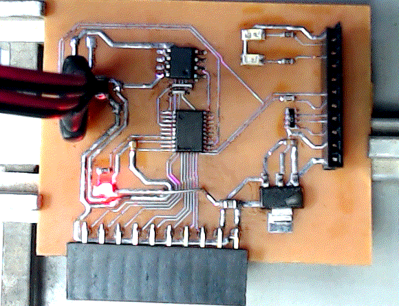 ▲ 通电后的电路