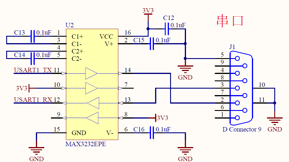 在pcb板上调试10401μf独石电容驱动maximmax3232串口芯片的心得