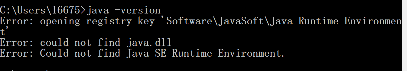 Error Opening Registry Key Software Javasoft Java Runtime Environment 运行Java时出现以下错误。Error: opening registry key 'Software\JavaSoft\Java