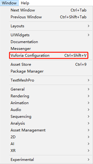 Vuforia Configuration