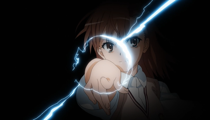 对于电磁炮,我们可以理解为一个普通人抛石头,而御坂美琴却有电击使的