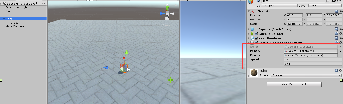 Unity入门脚本教学之路（1）—Unity中Vector.lerp的用法和理解游戏leoysq的博客-