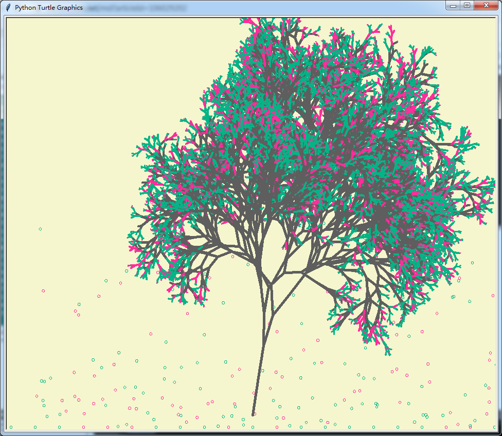 一篇文教你使用python Turtle库画出“精美碎花小清新风格树”快来拿代码！