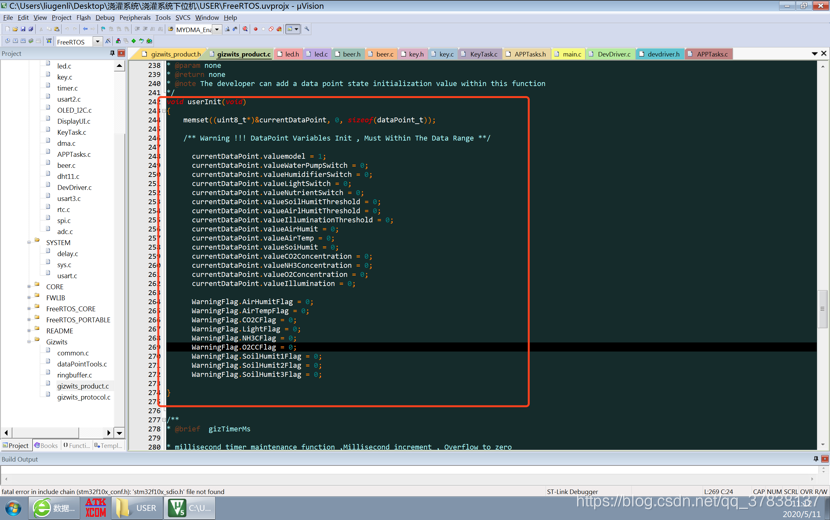 机智云接入教程(基于FreeRTOS)操作系统qq37838137的博客-