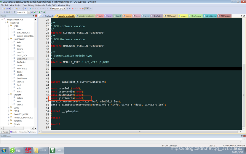 机智云接入教程(基于FreeRTOS)操作系统qq37838137的博客-