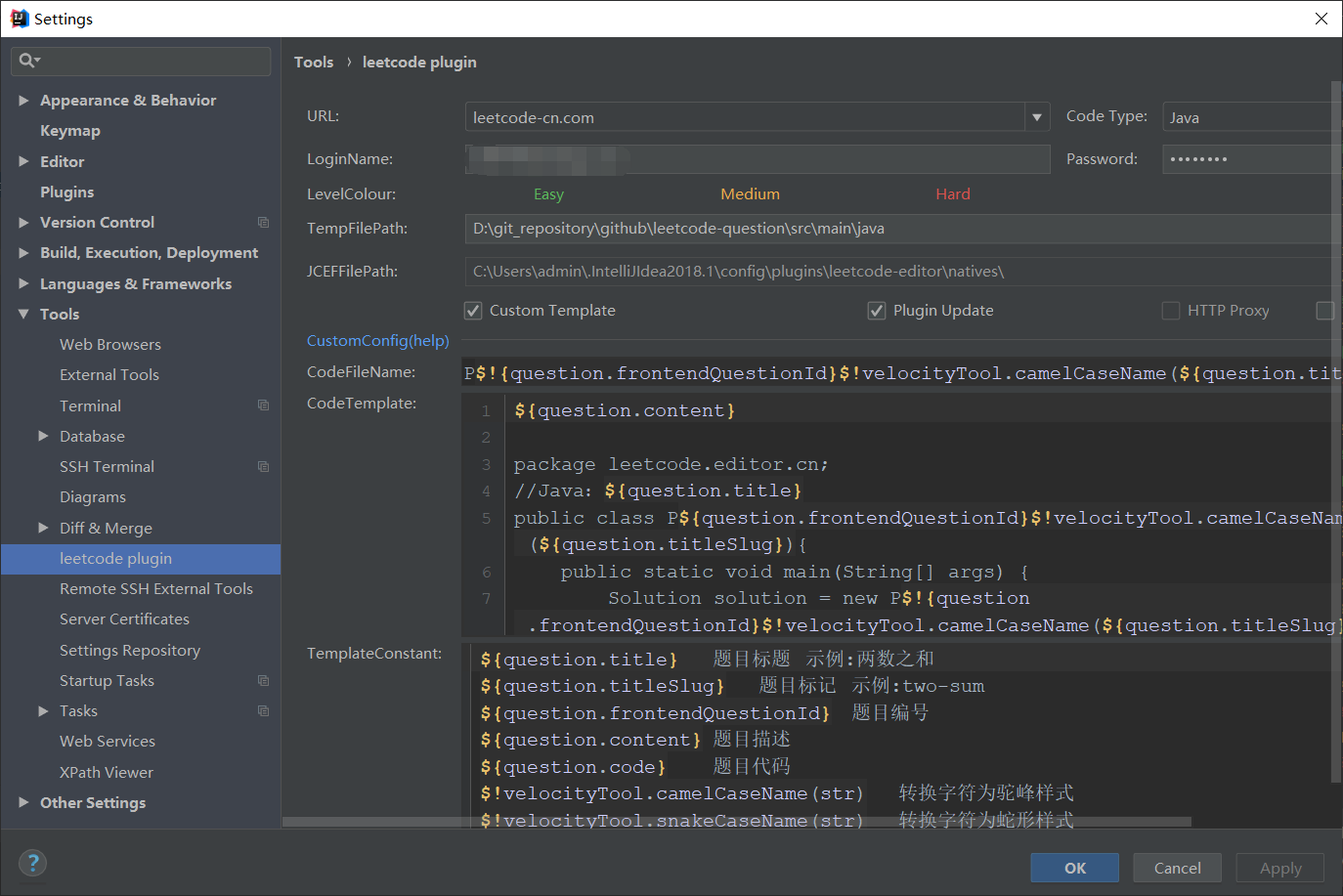 idea插件 leetcode editor 插件使用 和 java开发配置_idea leetcode 设置java语言CSDN博客