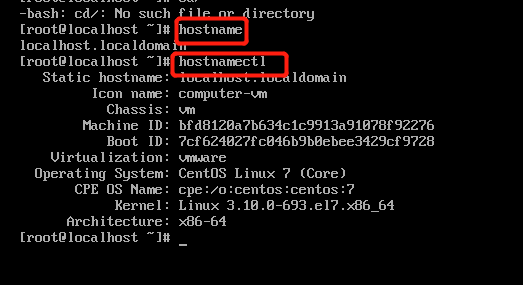 更改linux系统的主机名hostname