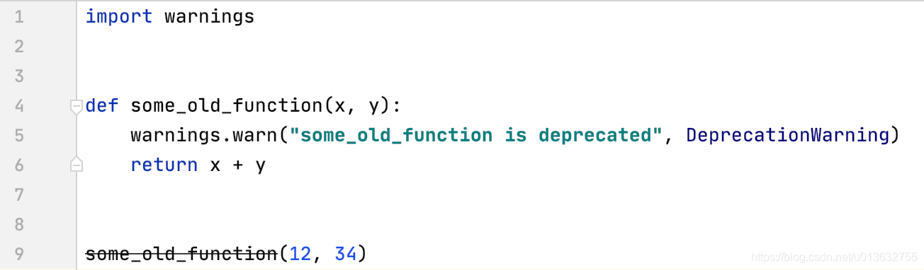 Python标记函数或类为废弃(deprecated)并在Pychram或Idea中检测提示删除线_python @deprecated-CSDN博客