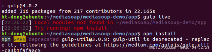 mediasoup在Ubuntu下部署及搭建mediasoup-demo测试wo的博客-
