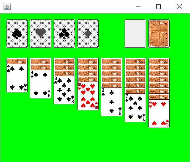 面向对象课设实验——solitaire（java实现）