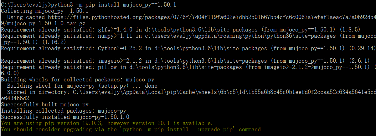 Mujoco以及mujoco_py在win10下的从零开始无脑安装法_windows support has been deprecated ...