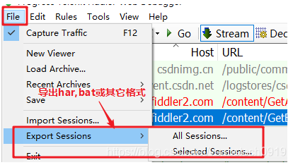 通过fiddler的导入导出功能,来实现你的请求分类管理_如何使用 fiddler 的命令行接口或自动化库(如果可用)来导入 .saz 文件并 ...