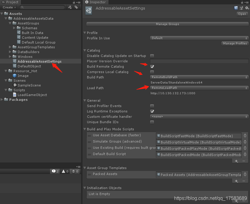 Unity Addressable 本地模拟热更新游戏qq17583689的博客-