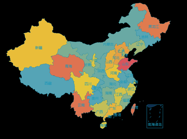 echarts 地图类型热力图