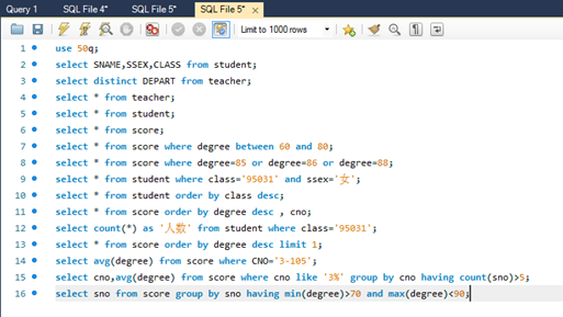 MySQL查询语句练习1数据库LongUP的博客-