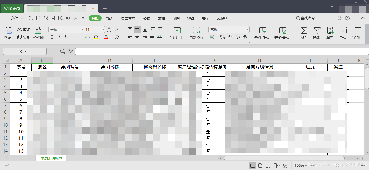 13个这样的表格元数据