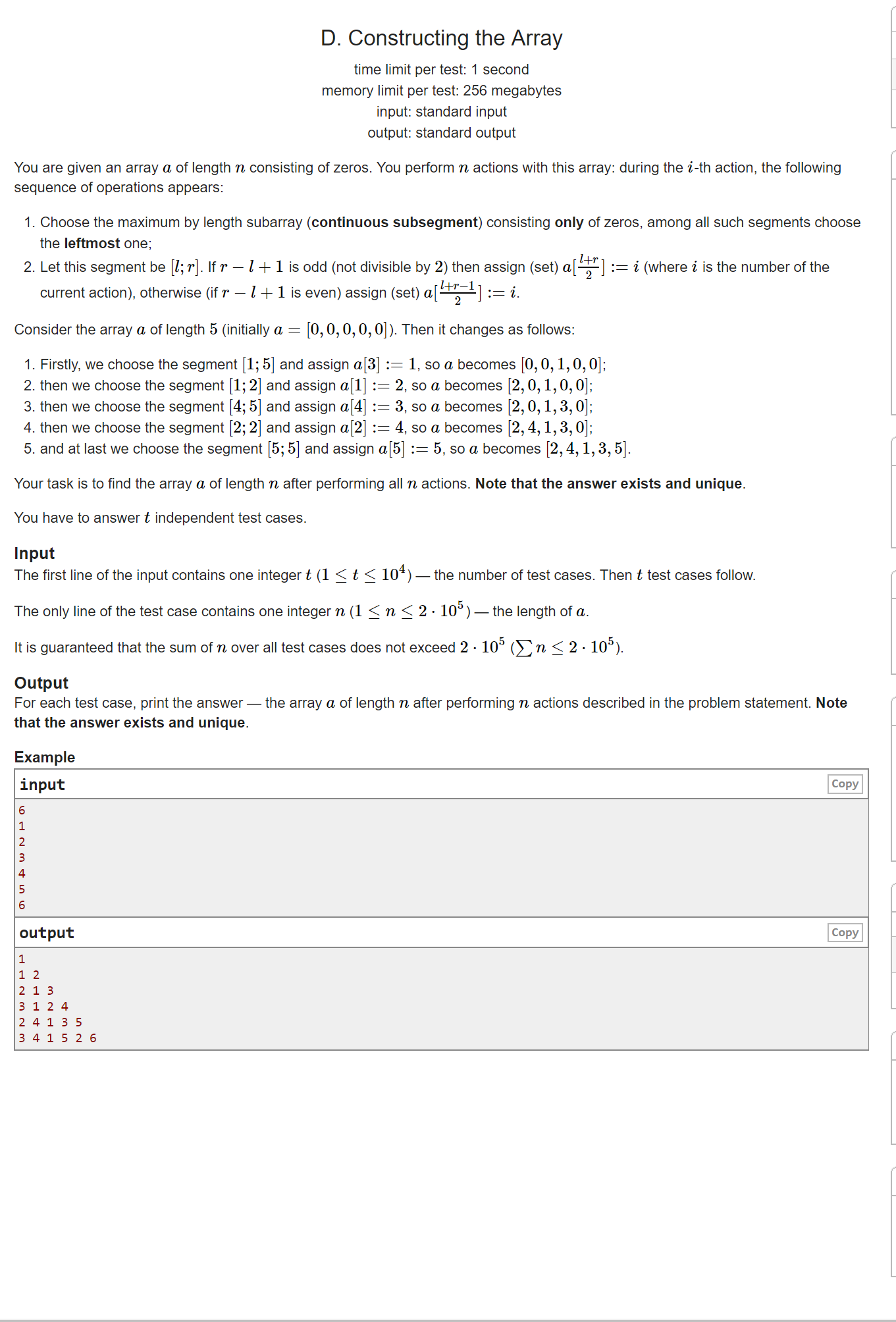Codeforces Round #642 (Div. 3)D. Constructing the Array（广度优先搜索）数据结构与算法amazingee的博客-