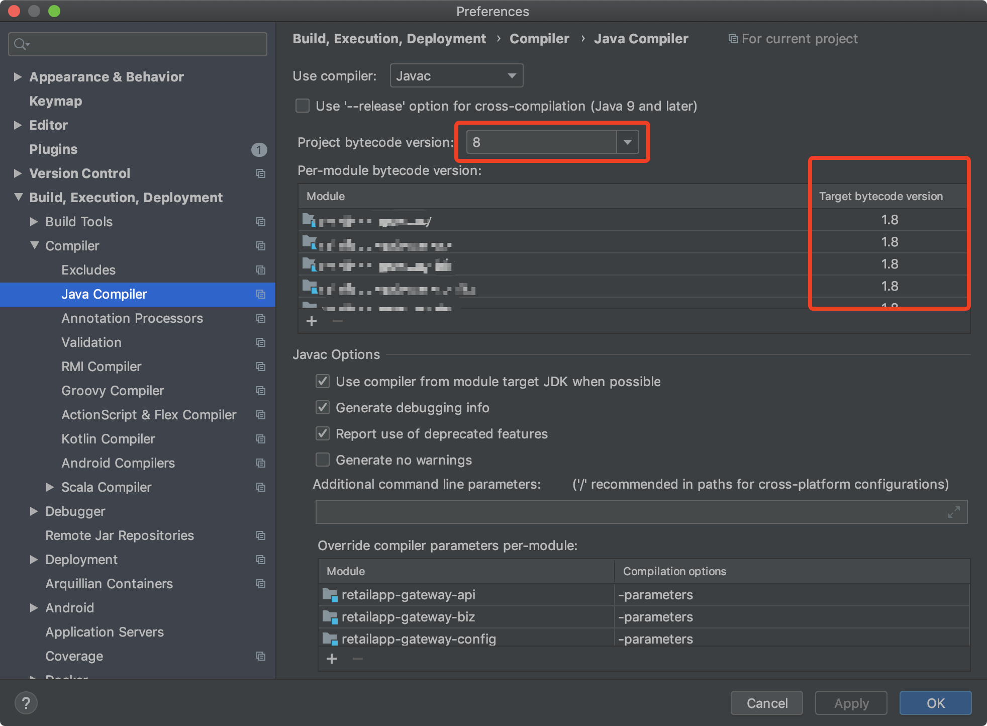 intellij-Error:java: Compilation failed: internal java compiler error ...
