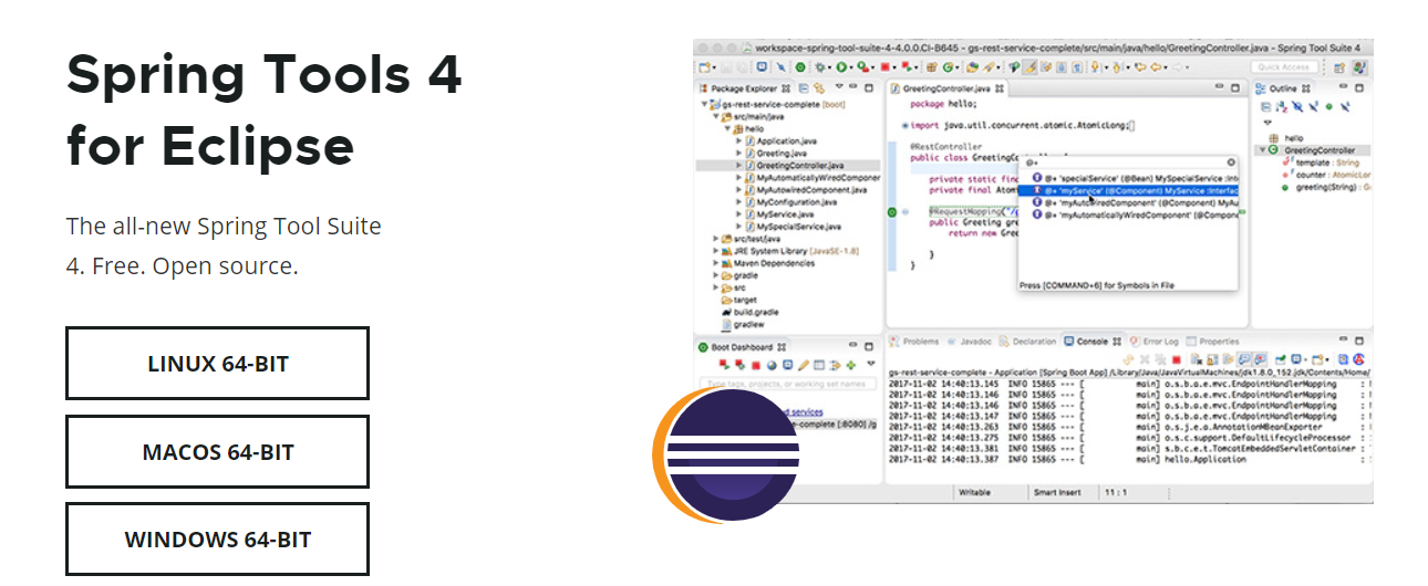 eclipse with spring tool suite