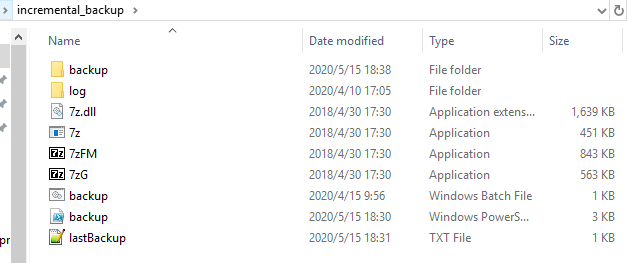 incremental backup script（PowerShell+7z增量备份批处理脚本）_7z批处理-CSDN博客