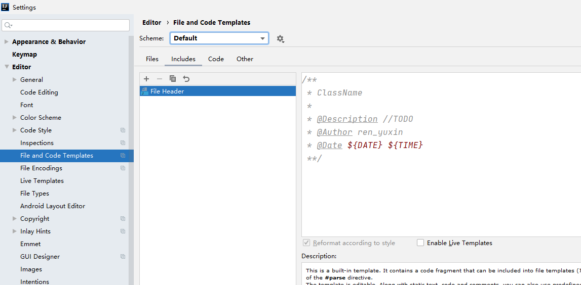 Set class comment and method comment in IntelliJ IDEA - Programmer Sought