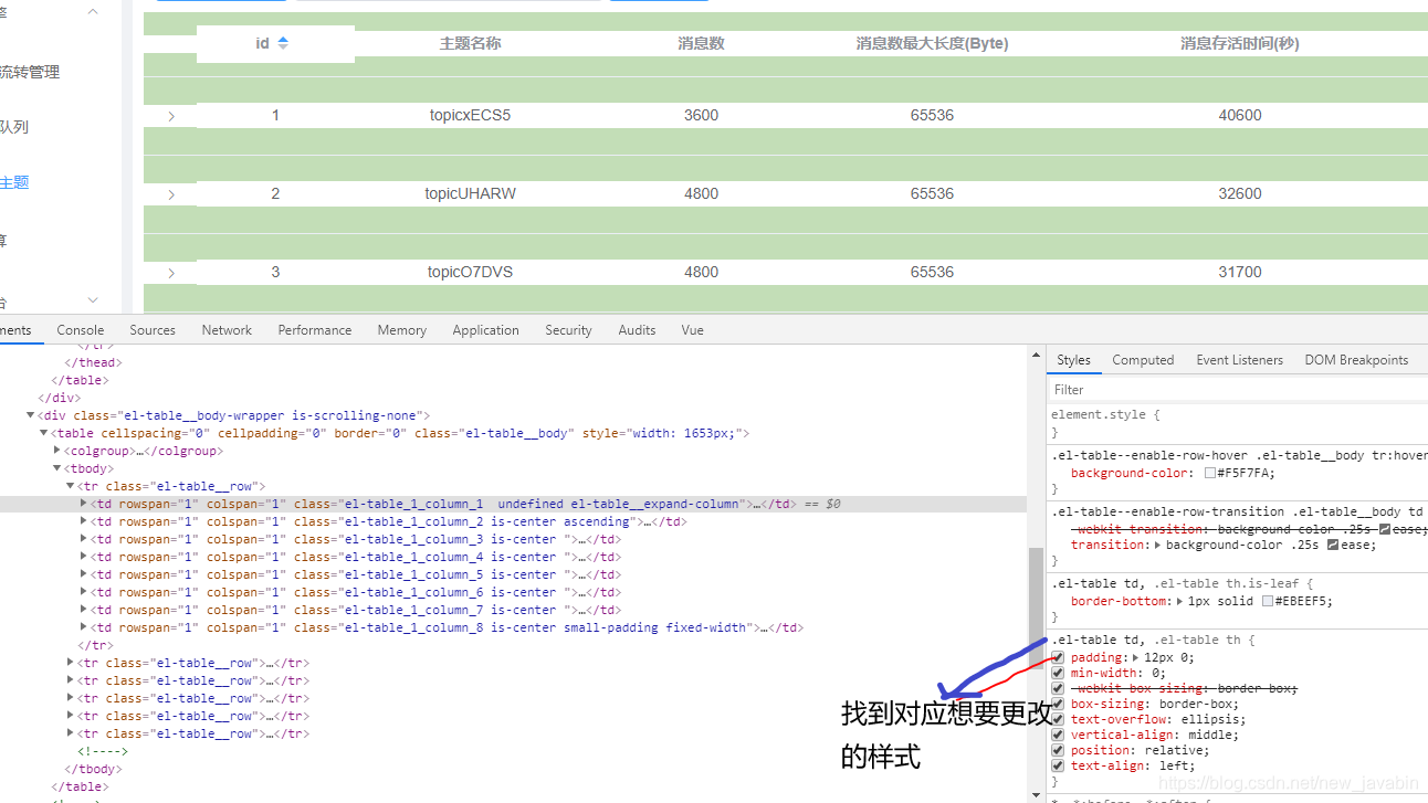 El Table改变行高和样式 New Javabin的博客 程序员资料 程序员资料