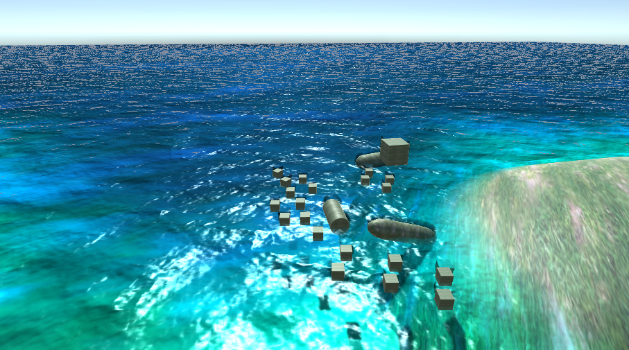 本质上就是uv动画,需要的重要素材有两种,一是法线贴图,二是方向贴图.