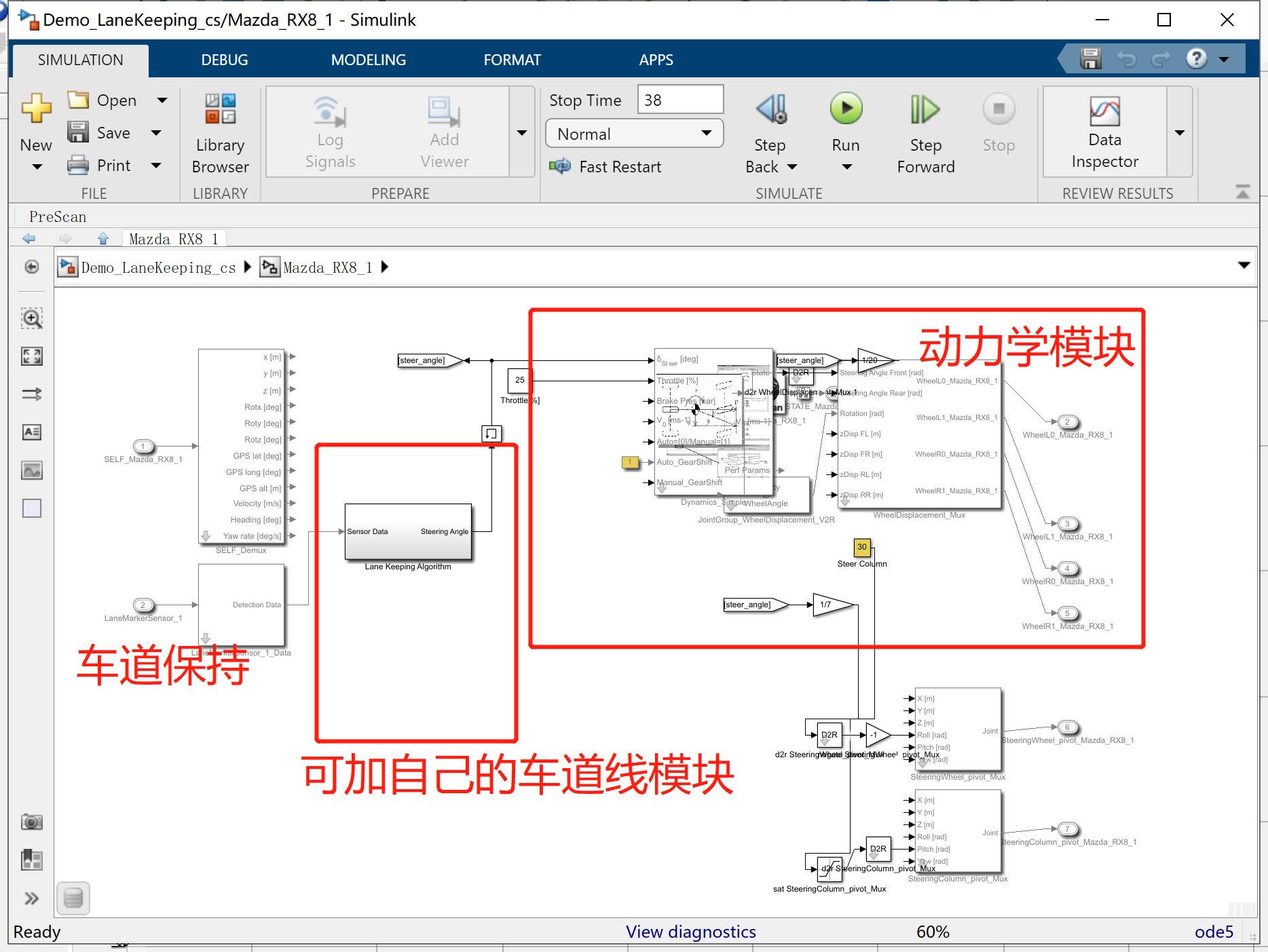 【prescan入门】prescan入门教程（场景搭建、参数设置、连接MATLAB实现仿真）