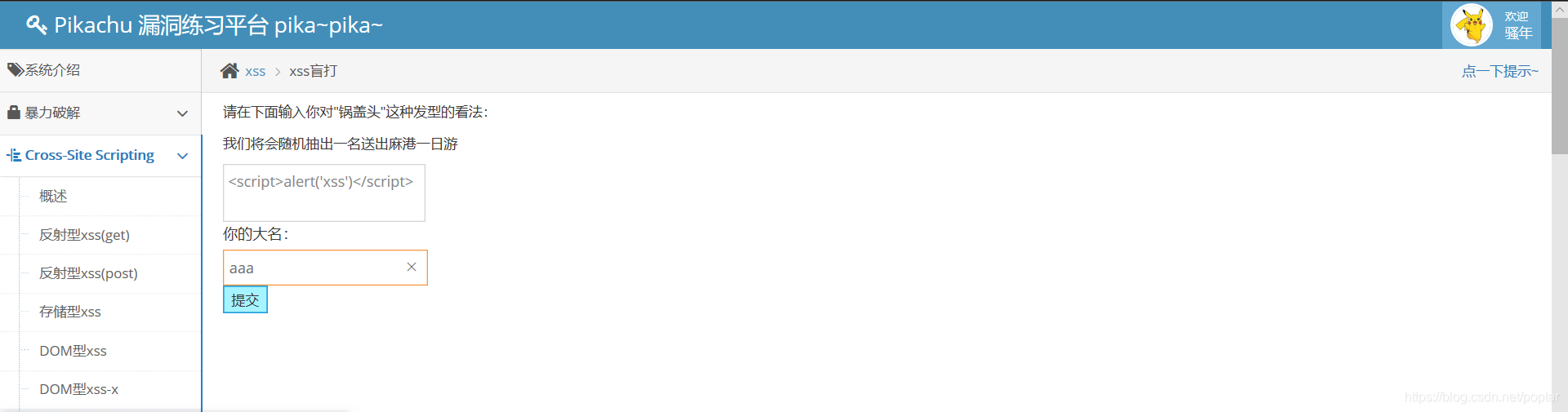 初次使用Pikachu漏洞平台进行测试实验phppoptar的博客-