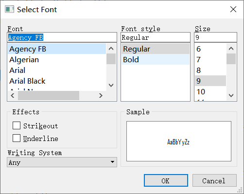 invalid property assignment unsupported type qfont