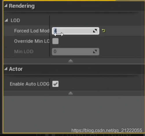 强制渲染指定等级的LOD