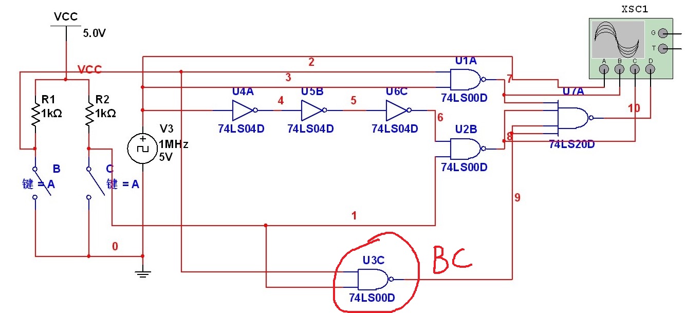 数电实验一:组合逻辑电路_用74ls20设计四位数密码锁-csdn博客