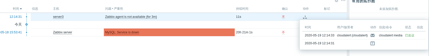 zabbix 结合外部软件配置告警