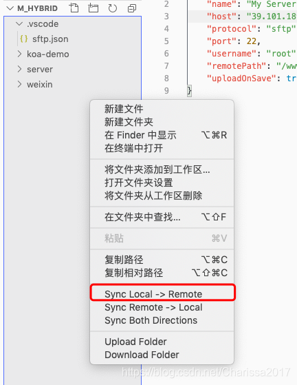 vsCode扩展_SFTP_实现访问域名服务器（或者公网IP）指向本地开发环境