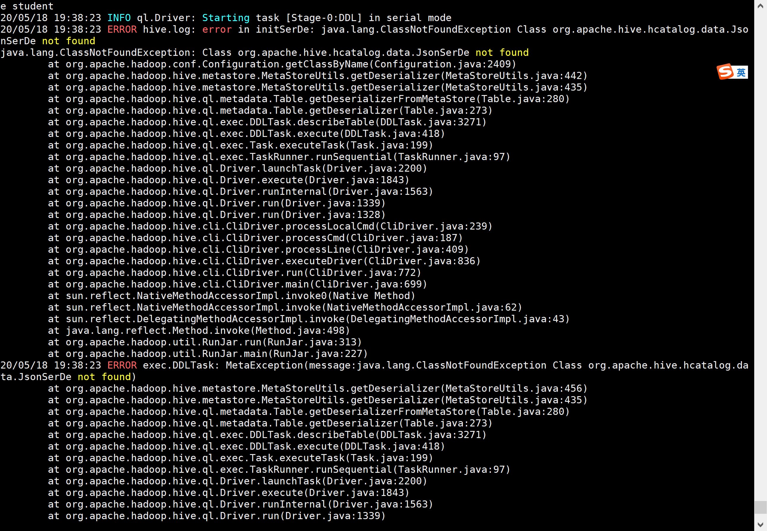 cdh6.3.2上Hive on Spark模式下hive无法使用JsonSerDe问题_spark hive .hcatalog .data ...