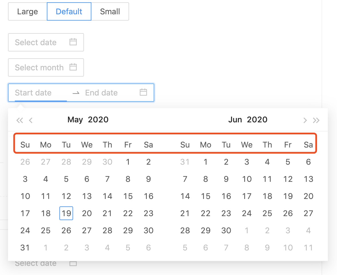 React antd DatePicker 自定义星期行的显示_antd 如何修改datepicker周开始日期 react dayjsCSDN博客