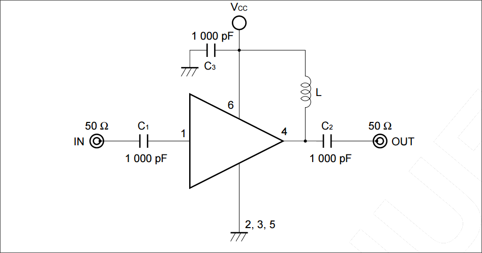 ▲ uPC2710T典型应用电路